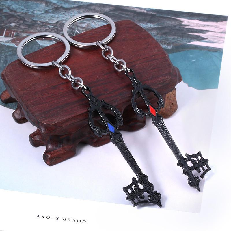 Kingdom Key Hearts Shape Keychain Alloy Necklace Pendant Jewelry Gift Fashion