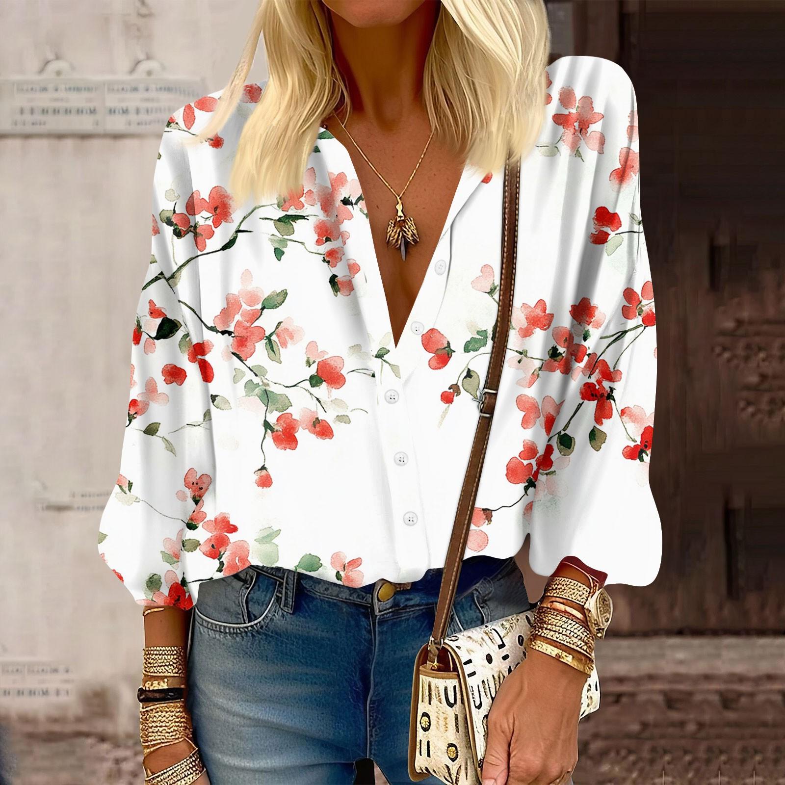 

Женская рубашка на пуговицах, повседневный принт, модная круглая горловина, спущенное плечо, семь рукавов, рубашка, топ XXL розовый