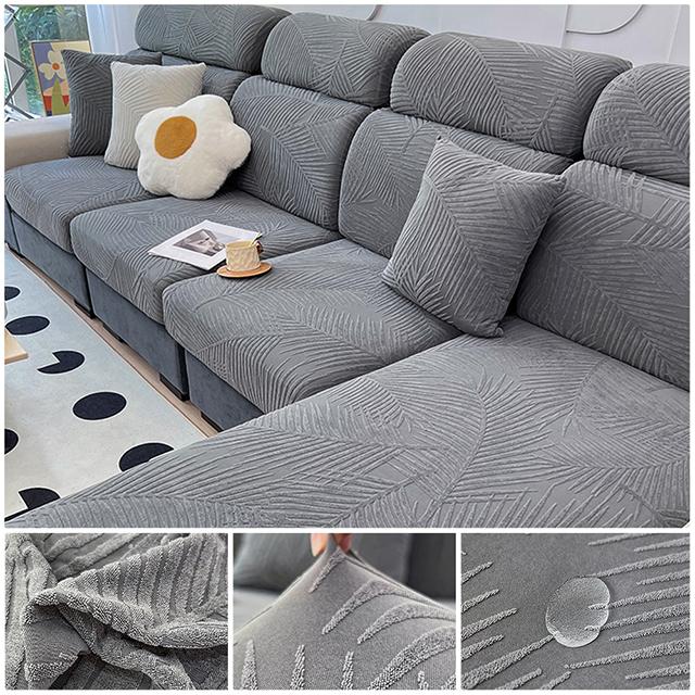 Waterproof Sofa Cover Elastic Jacquard Sofa Seat Cushion Cover Anti-dust Removable Sofa Cushion Protector Couch Slipcovers