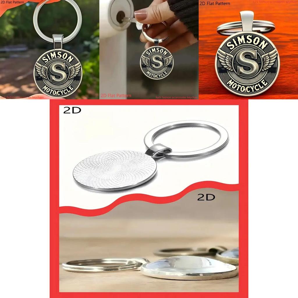 Simson Motorcycle Letter Keychain Pendant With Wings And Alloy Construction For Gift And Party Decor