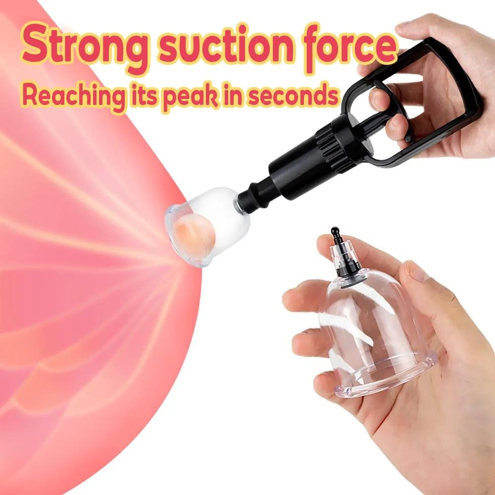 Manyjoy Manuelle Milchpumpe für Frauen Nippelverstärker Nippelvergrößerung Vakuumpumpe nNippelstimulation Erwachsenenspielzeug Sexspiel 18+