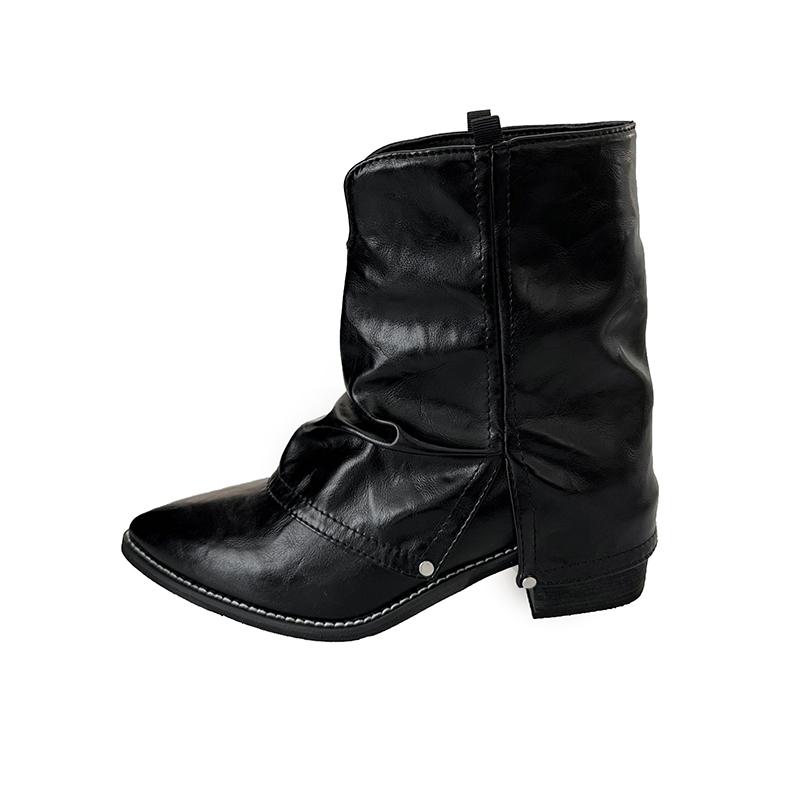 Fashion Denim Ankle Boots For Women Luxury For Women's Shoes PU Leather Women HIgh Heels High Quality Woman Shoes Booties