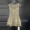Elegant Lace Mesh Dress - Women's French See-through Vest Short Skirt Design