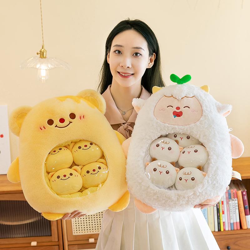Cartoon Bag of Snacks Doll Pillow Ins Snack Bag Plush Toy Office Pillow Women