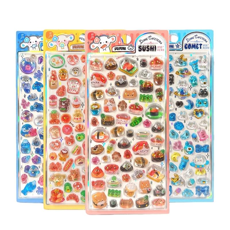 Food Grade Resin Sushi Raised Sticker for Child Sensory Play Creative Learning and Decorative Use
