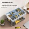 Transparent Double-Layer Toolbox Large Capacity Storage Container for Tiny Screws Jewelry Parts Home DIY Craft Organization