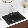 Vidaxl Rectangular Sink with Tap Hole, Black, 60 X 46 Cm