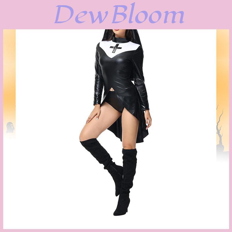 2023 New Halloween Nun Role Play Costume Sexy Nurse Cosplay Stage Performance Outfit Polyester Fabric