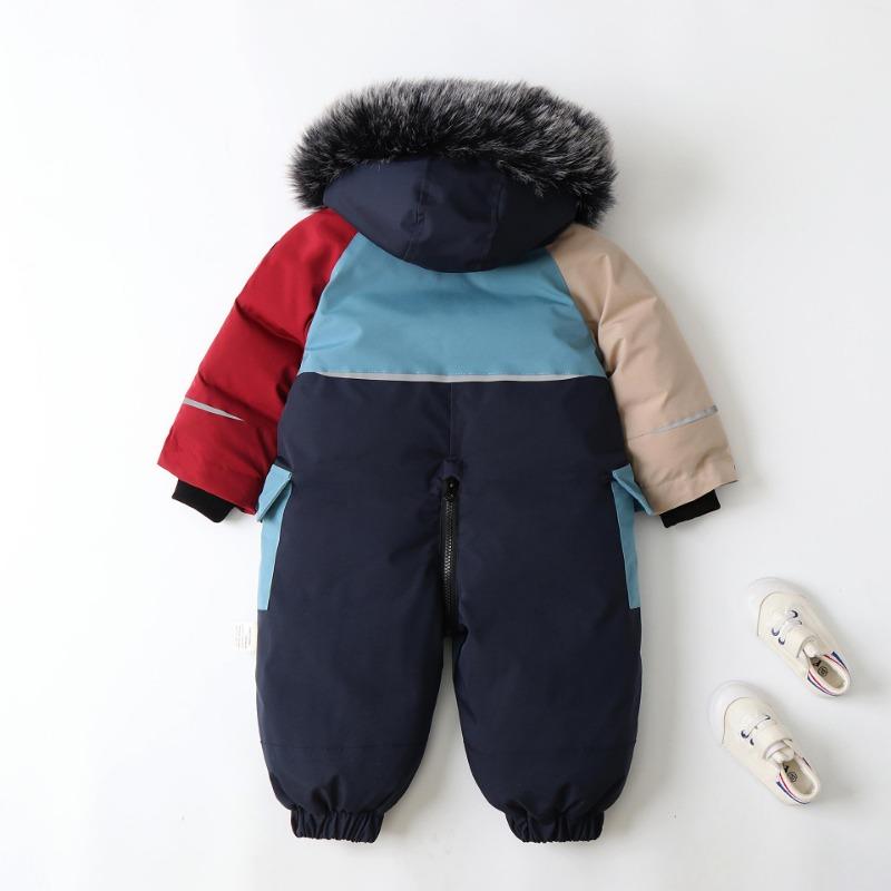 Snowsuit pro děti Batole Jednodílné Snowsuit Lyžařské kombinézy Dívčí a chlapci Vodotěsné kombinézy s kapucí Overaly Zimní Teplý Snowboard Kabát Venkovní bundy