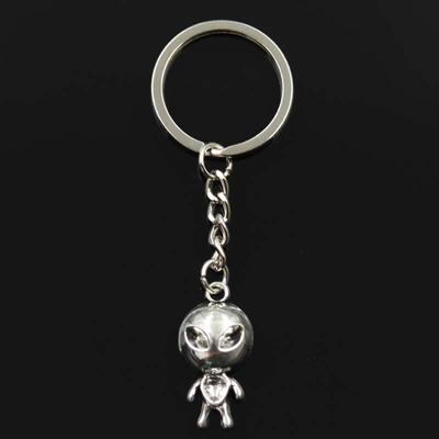 Moda Alien Et 31x15mm colgante 30mm llavero cadena de Metal Color plata hombres regalo para el coche llavero de recuerdo