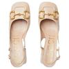 GUCCI Horsebit Leather Chunky Heel High Heels 9cm Women's Light Pink (Unisex) High Heels 643892 C9D00 6705