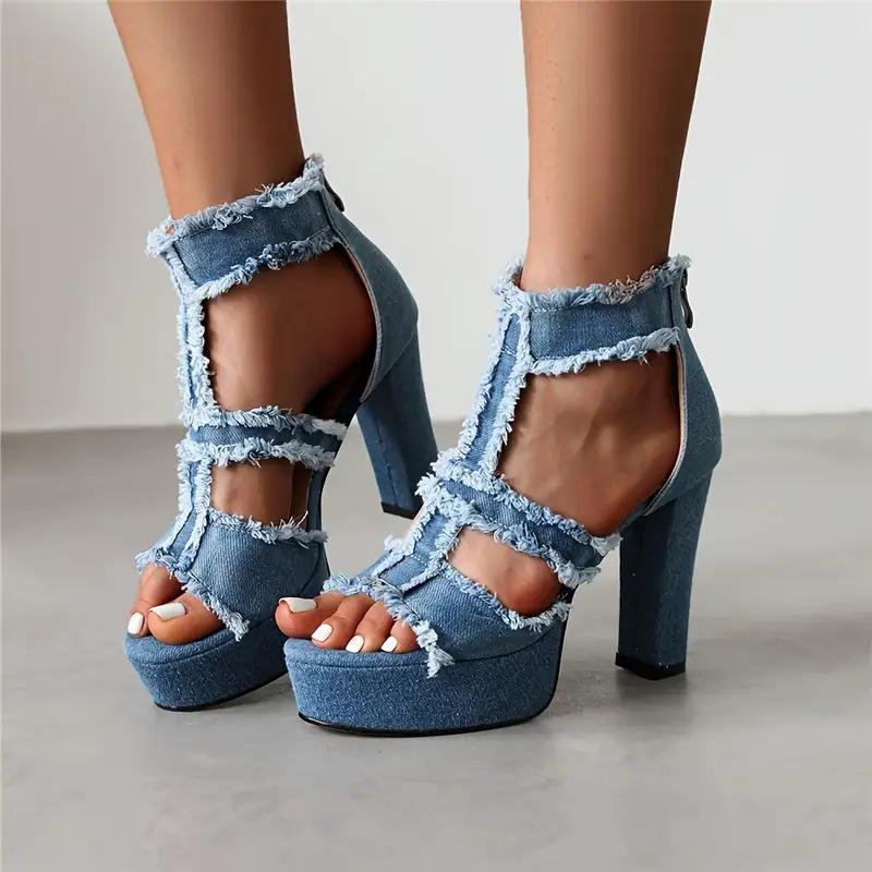 Fashion 2024 New Designer Outdoor Fashion Summer Sandals High Heel Platform Women Shoes Comfortable Peep Toe Sandals Shoes for Women