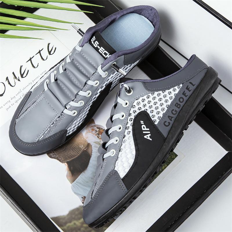 

Мужские летние сетчатые повседневные туфли без застежек - дышащий, модный дизайн Size 42