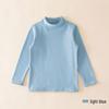 2024 Kids' Warm Long-Sleeve Mid-Collar Cotton T-Shirt for Autumn & Winter