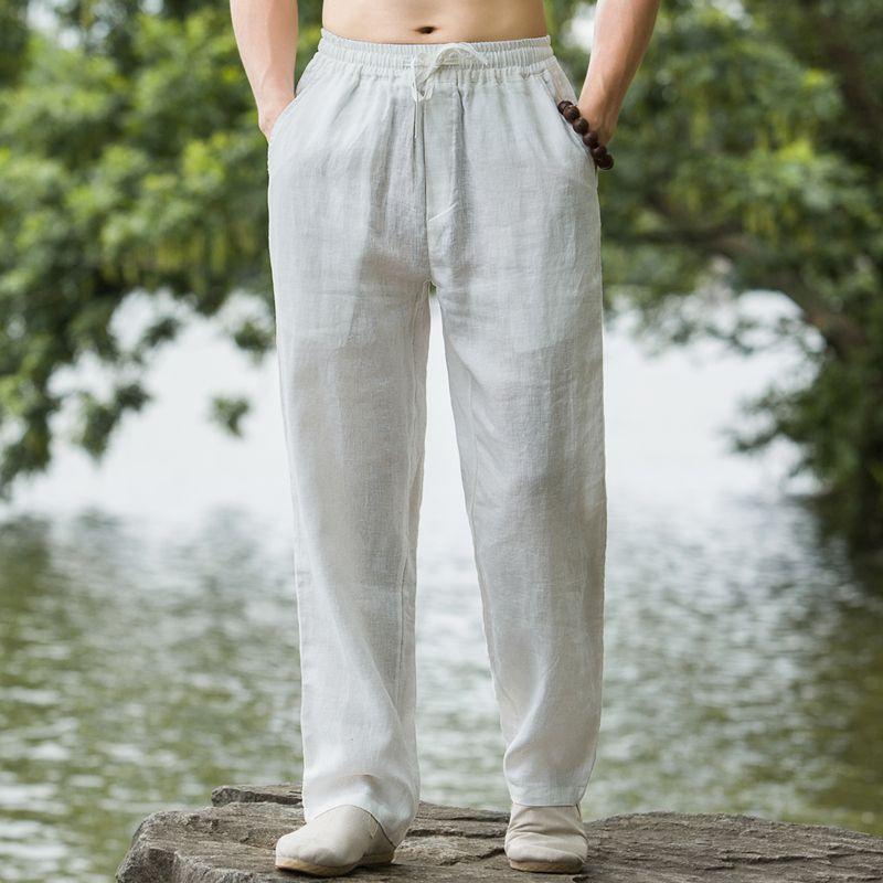 Beach Pants, Jogging Pants, Cotton and Linen Sports Pants, Casual Pants