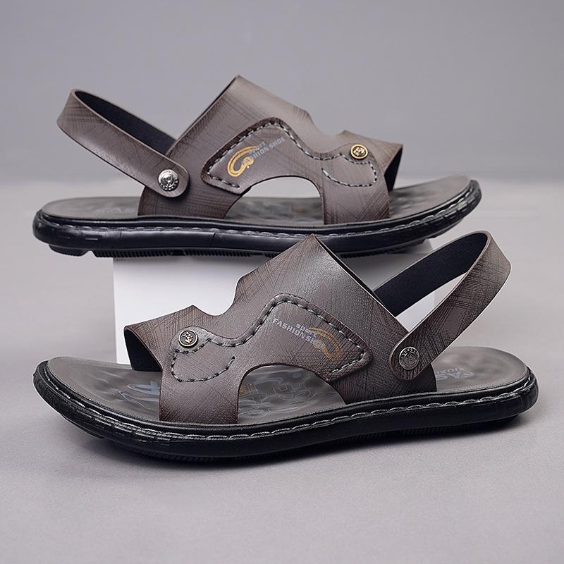 Sandals men's trendy wear-resistant outer wear dual-purpose slippers men's casual versatile summer new non-slip soft-soled beach shoes