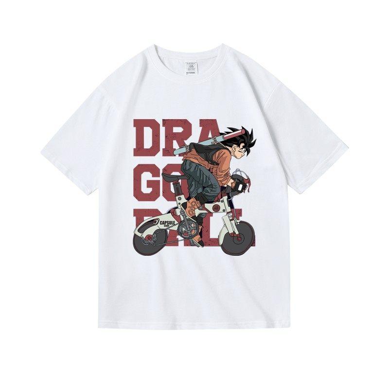 

Summer 2026 Dragon Ball Sun Wukong Capsule Locomotive Retro Street Trend 100 Cotton Print Loose Tshirt for Unisex and Women Top S
