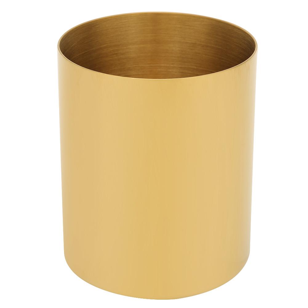 

Stainless Steel Pencil Cup Holder Table Vases Makeup Brush Holder Desktop Stationery Organizer