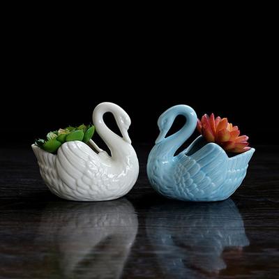 Swan Multifunkční svícen Květináč Stojan na svatební dárky Ornament Dekorace domova Úložná krabička na cukroví