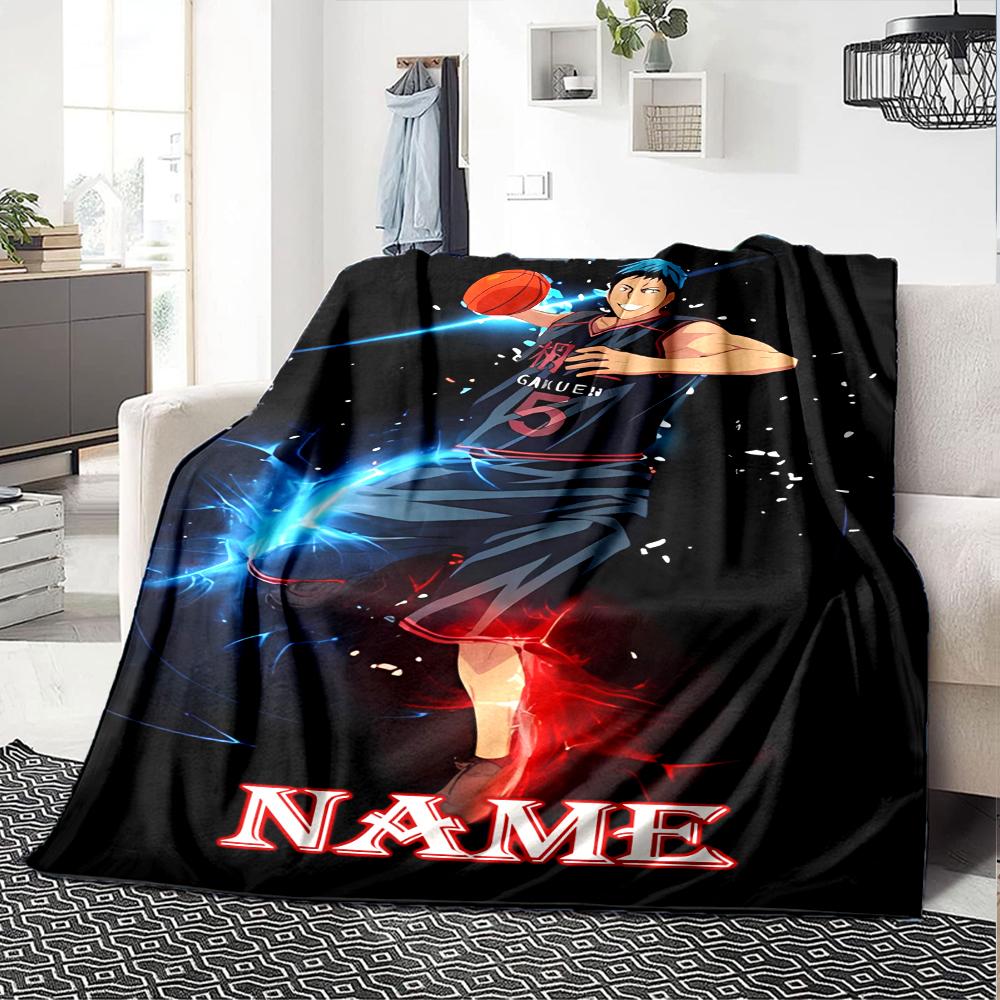 Customiz Name Personality Kuroko's Basketball Blanket Soft &Warm Sofa Office Bed Travel Lunch Break Blanket, Gift Suitable All Seasons