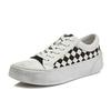 Leather checkerboard little white shoes women's 2025 spring new women's single shoes versatile canvas shoes casual flat women's shoes