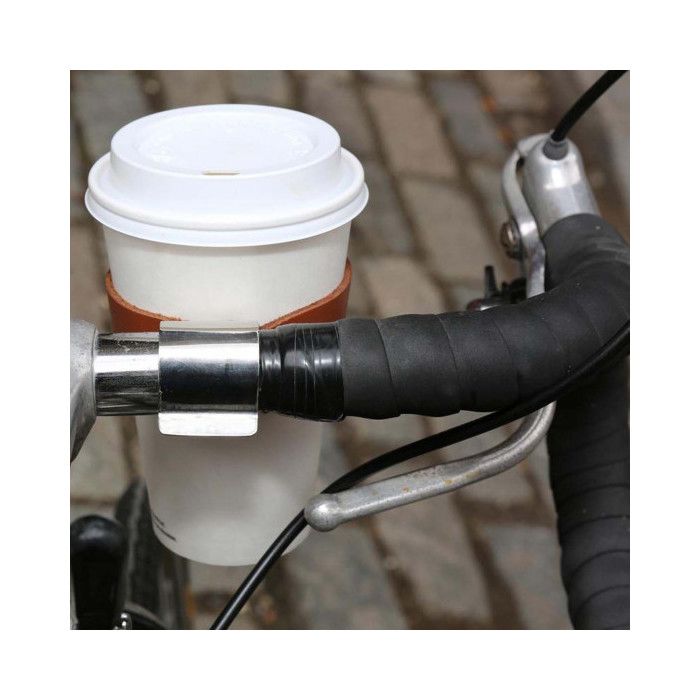 Porte-Gobelet - Kikkerland - Marron - Cuir véritable - Vélo loisir - Mixte