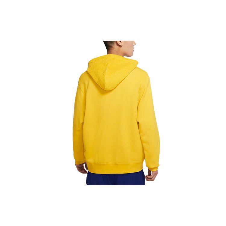 Nike Embroidered Logo Sport Hoodie Pullover Men Activewear Yellow DM5463-709