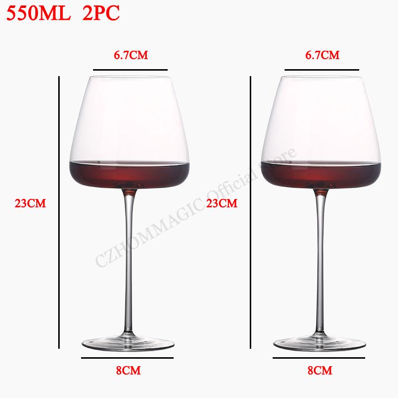 4/2/1Pcs Crystal Goblet Red Wine Glass Cup Kitchen Tool Drinkware Champagne Glasses Bordeaux Burgundy Wedding Square Party Gifts