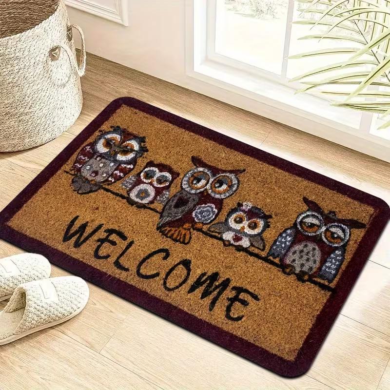 

Owl Welcome Mat Non-Slip Doormat for Living Room, Dining Room, Bedroom Decor - Perfect for Welcoming Guests At The Front Door 30x50cm