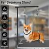 Table de Toilettage pour Chien Bras en Fer Support de Toilettage pour Animaux de Compagnie avec Pince Hauteur Réglable Support Fixe de Beauté pour Chien pour Coupe d'Ongles d'Animal de Compagnie Coupe de Cheveux