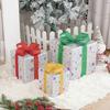 Christmas Light Gift Box Ornaments Set Holiday Cheer Glowing Lights Festive Holiday Tabletop Mantel Party Decor for Indoor Outdoor