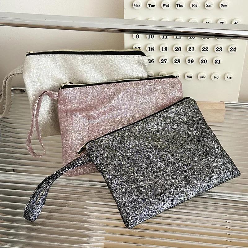Donna Nuova Pochette con Paillettes Lucenti Borsa per Telefono e Cosmetici da Viaggio Grande Borsa per Trucco Borsa Organizer per Articoli da Toeletta e Cura della Pelle Pochette