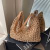 Borsa Tote di Paglia da Donna Grande Capacità Vintage Vacanza Borsa a Spalla Tutto Borsa a Mano Casual Designer Vuota Estiva Borsa da Spiaggia
