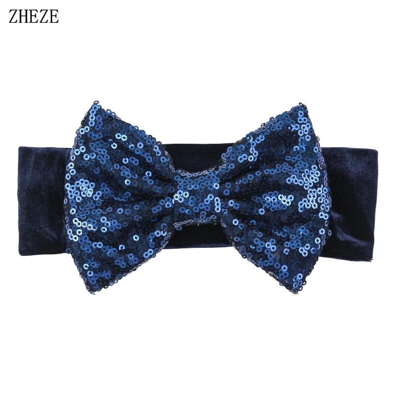 Baby Soft 5" Hair Bow Headband Kids Girls Velvet Headwrap Turband Toddler Photo Pro DIY Hair Accessories