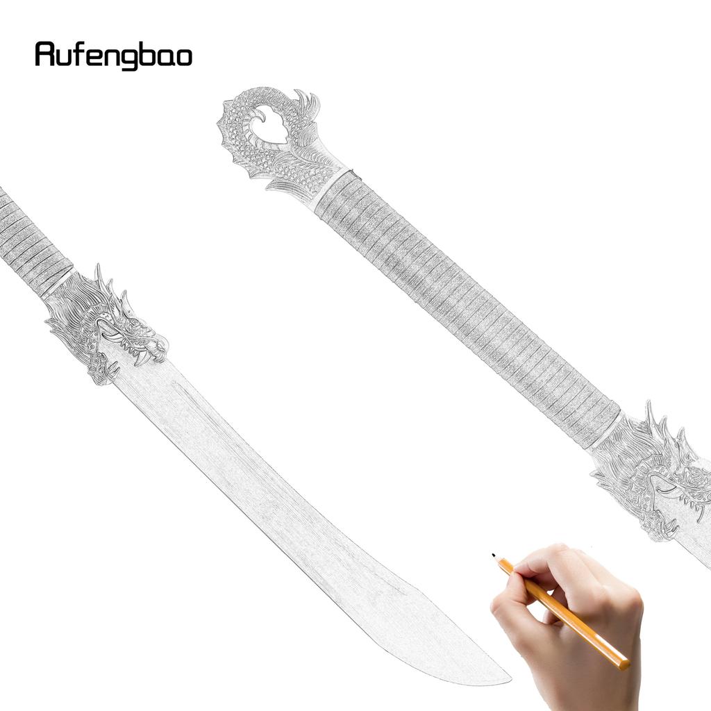 White Yellow Wooden Sword Fashion Wood Machete Decorative Cospaly Sword Halloween Mace Crutch Wand Crosier Sword 106cm