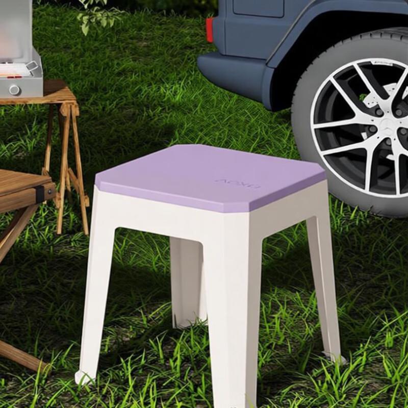 Yeya 40CM Khaki Square Storage Stool with Lid