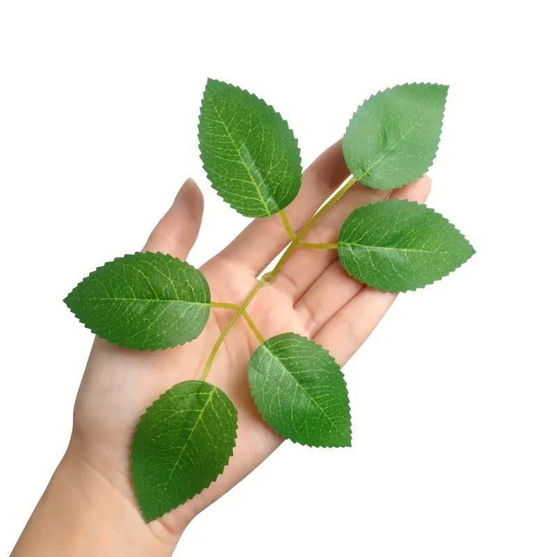 Künstliches Rosenblatt Material Seide Kopfschmuck Blumengirlande Blatt Siebdruck Blume Accessoires Handgemachte Blumen Kunstblumen Shooting Requisiten Kunstblumen