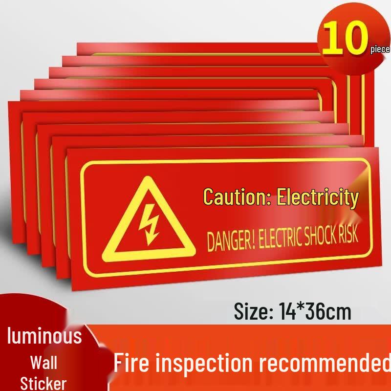Self-Luminous Safety Warning Sign Decals
