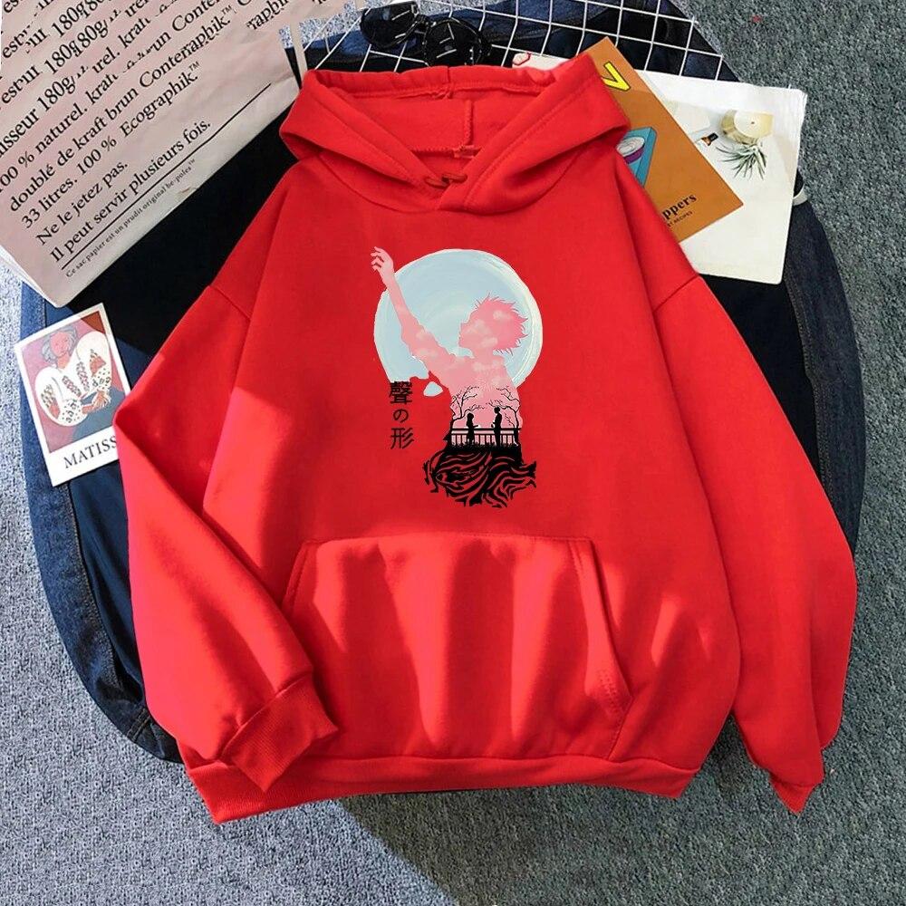 Anime A Silent Voice Hoodies Spring/Autumn Women/men Sweatshirt Koe No Katachi Hoodie Kawaii Clothing Unisex Sudaderas Warm Tops Unisex