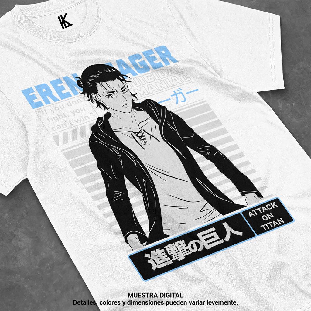 Japanese Anime Attack on Titan Print T-shirt Men's Women's Overszied Casual Cotton Short Sleeves Wit Studio Anime Men's Clothing