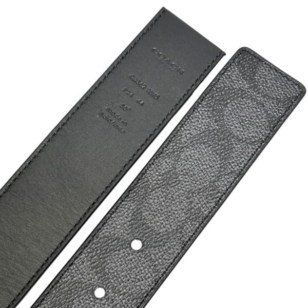 COACH Outlet 38MM Boxed Plaque Harness Buckle Reversible Belt Set & Cut-to-Size [Used]