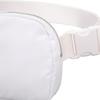 Ongwan Sports Belt Pouch, Large Capacity Adjustable Waist Belt Bag, 60-120cm (White)