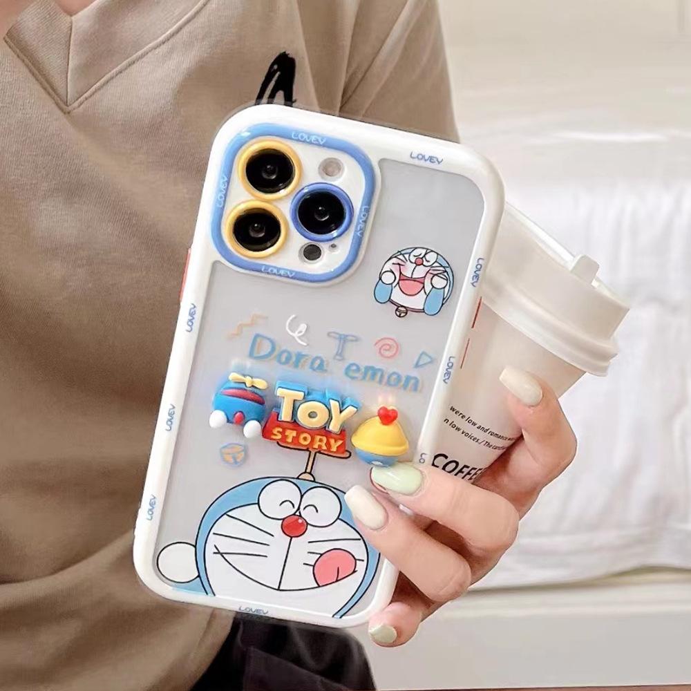Jingle cat applies to iphone14pro cute cream shell cartoon anti-drop hard shell apple 17 flower mobile phone case