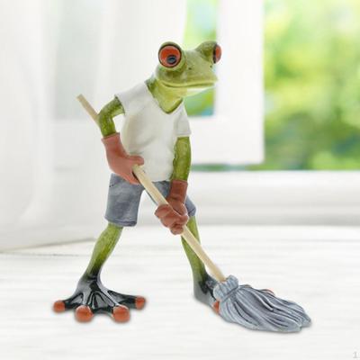 Frosch Gartenstatue Ornament Entzückendes Geschenk Tierfigur Skulptur für Bücherregal Wohnzimmer