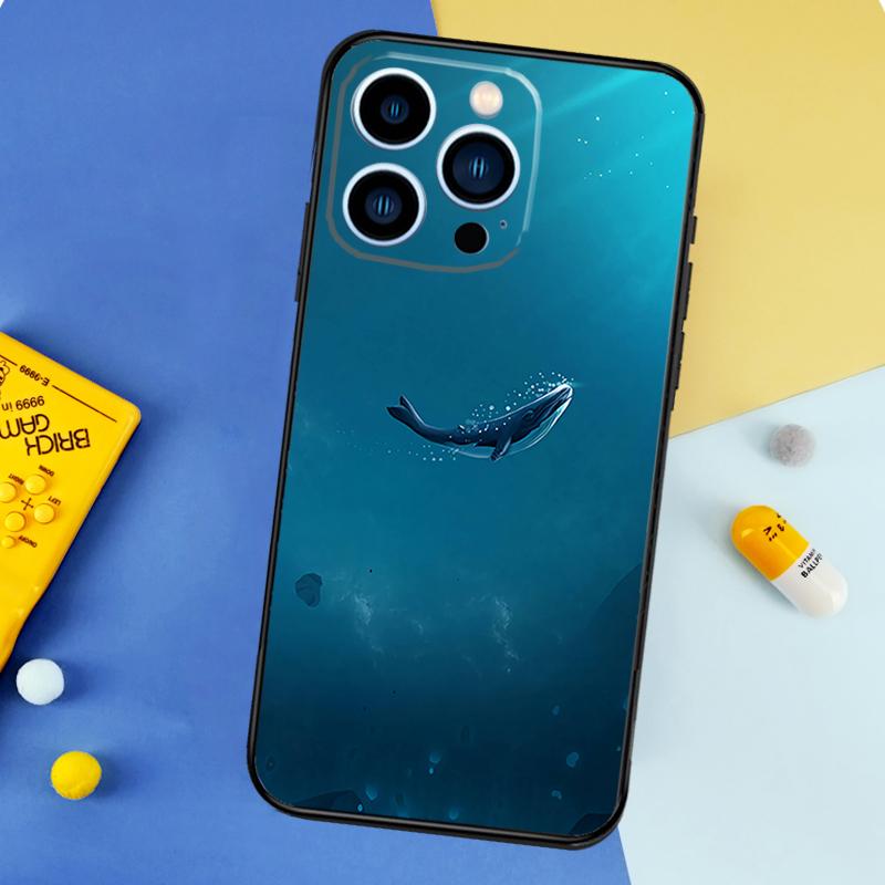 Blue Whale Phone Case For iPhone 17 16 15 14 13 11 12 Pro Max mini 15 16 Plus 16e 17 Air Bumper Cover