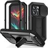 Heavy Duty Rugged Metal Case for IPhone, Case for IPhone 16 13 15 14  Pro Max, Screw Military Shockproof Cover with Screen Ca