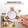 4-in-1 Jar Opener Adjustable Stainless Steel Lid Remover for Seniors or Teen