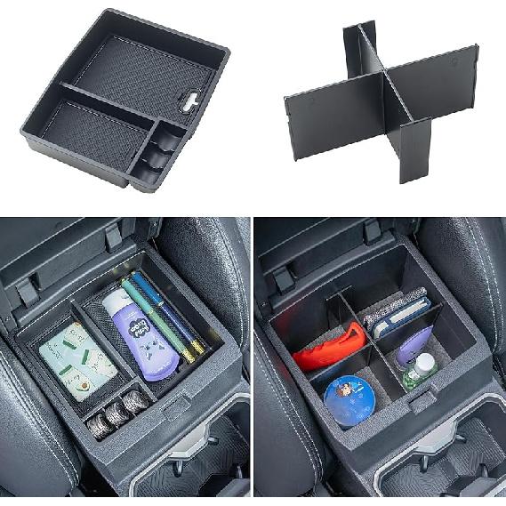 JKCOVER Center Console Dividers Organizer Compatible With Toyota Tacoma 2016-   Accessories,Ert Box ABS Secondary Storage