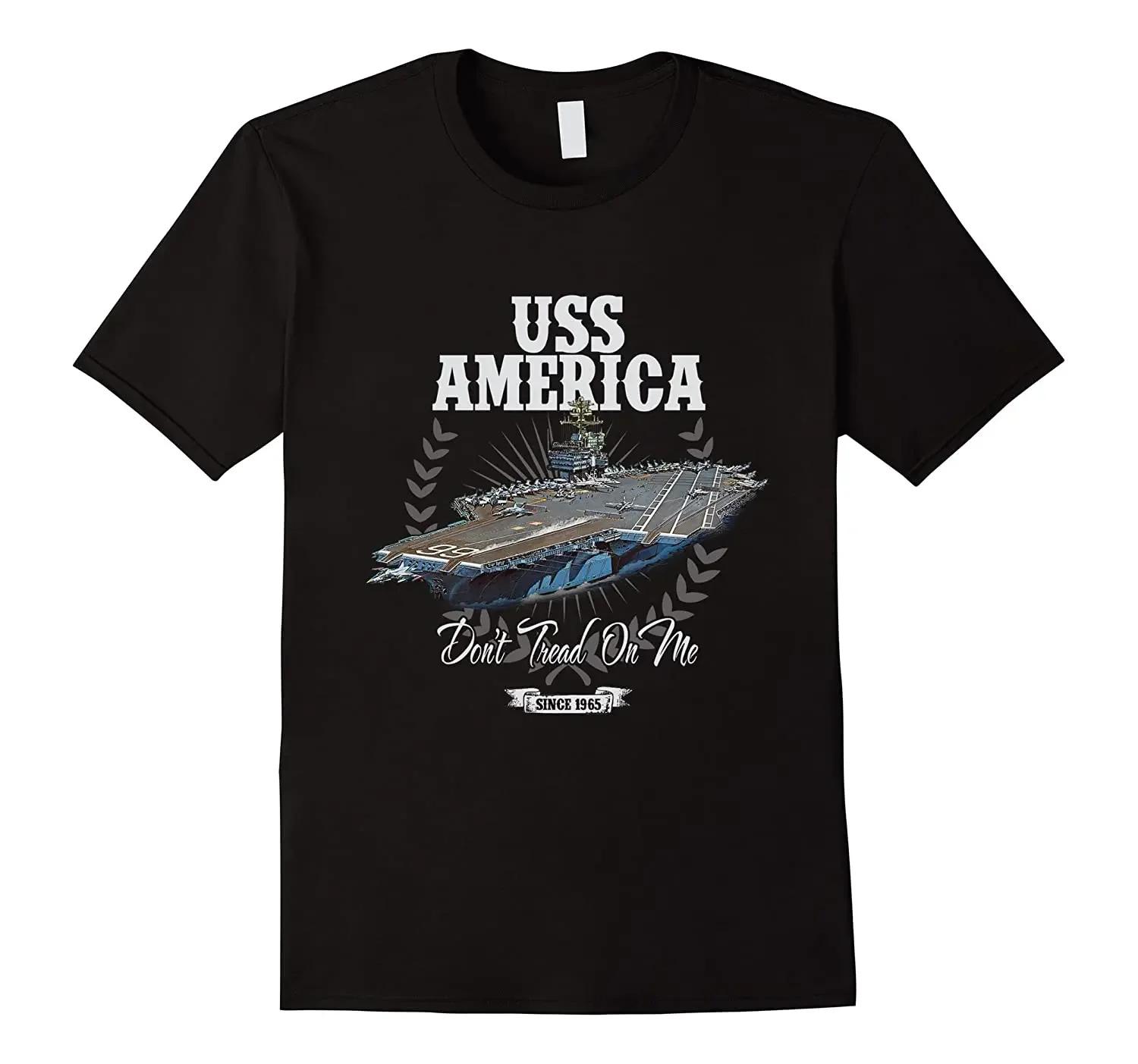 

USS CV-66 America Aircraft Carrier T Shirt New 100% Cotton Short Sleeve O-Neck T-shirt Casual Mens Top - Men s Summer Cotton... S разноцветный