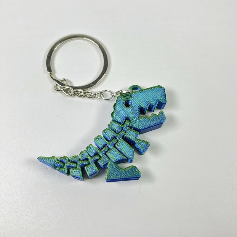 

3D Printed Dinosaur Keychain Pendant Multi-Joint Movable Creative Design Decoration Bag Accessories Charm Gift
